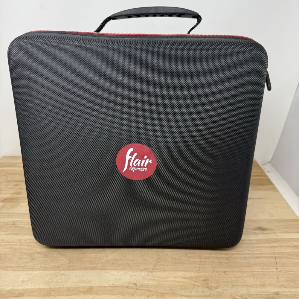 Espresso Travel Case - Black with Red Accent